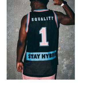 Hybrid Nation Equality Sports Jersey Pink/Teal EUC Size Unisex Small